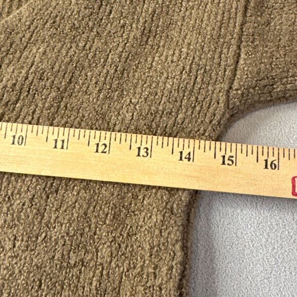 Wilfred Free Sweater Womens Medium Aritzia Merino Wool Minimalist V Neck Brown - Picture 4 of 14